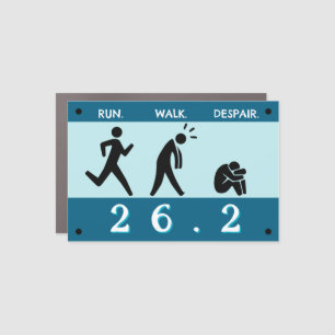 Run. Walk. Despair. Car Magnet