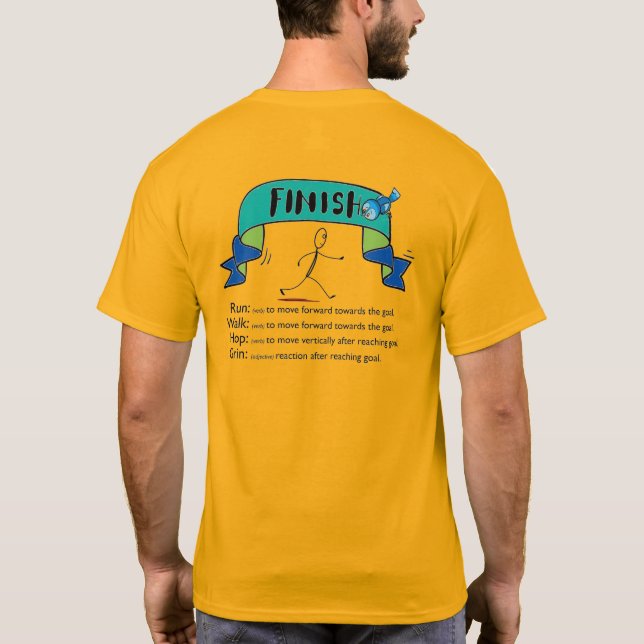 Run, walk, tee shirt for runners (Back)