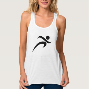 RUN White Fitness Running Tank Top