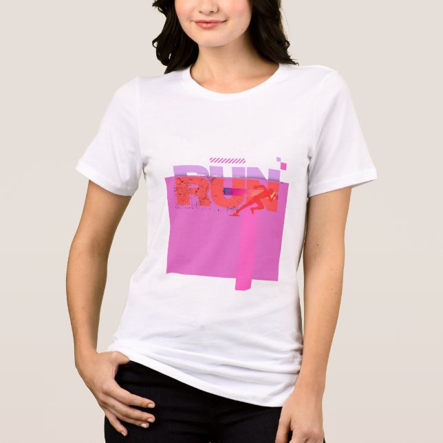 Run Wild Girl’s Motivational T-Shirt Tri-Blend Shirt (Front)