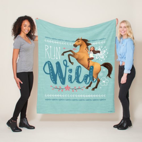 Run Wild Spirit  Lucky Fleece Blanket