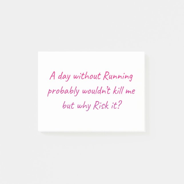 Run with a sense of humor post-it notes (Front)