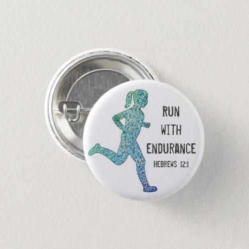 Run With Endurance Girl Runner Button
