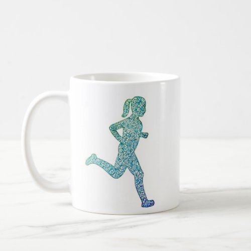 Run With Endurance Girl Runner  Coffee Mug