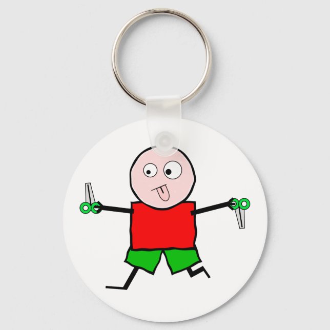 Run with scissors keychain (Front)