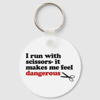 Run with Scissors Keychain