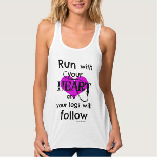 Run With Your Heart Racerback Tank Top