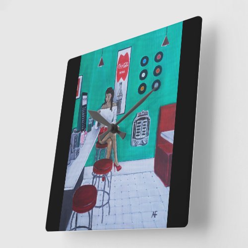 Runaround Sue Painting by Alfred Fox Square Wall Clock