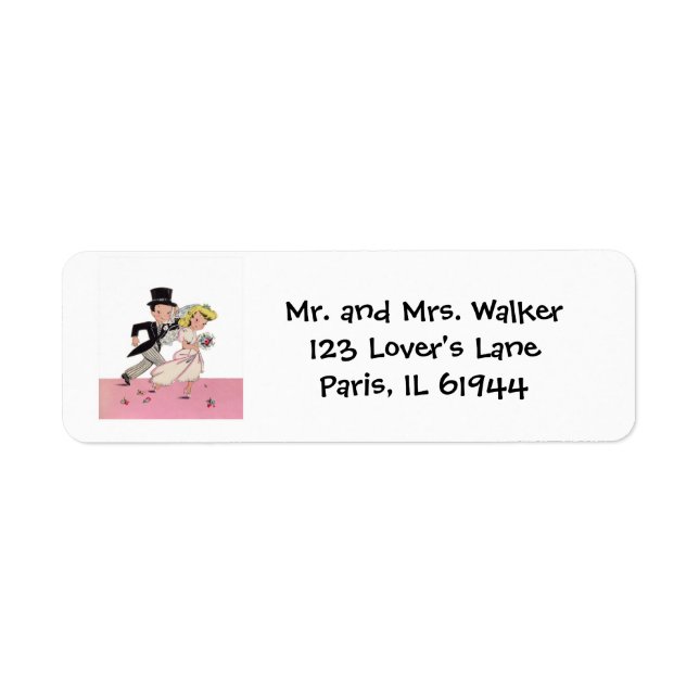 Runaway Bride & Groom Label (Front)