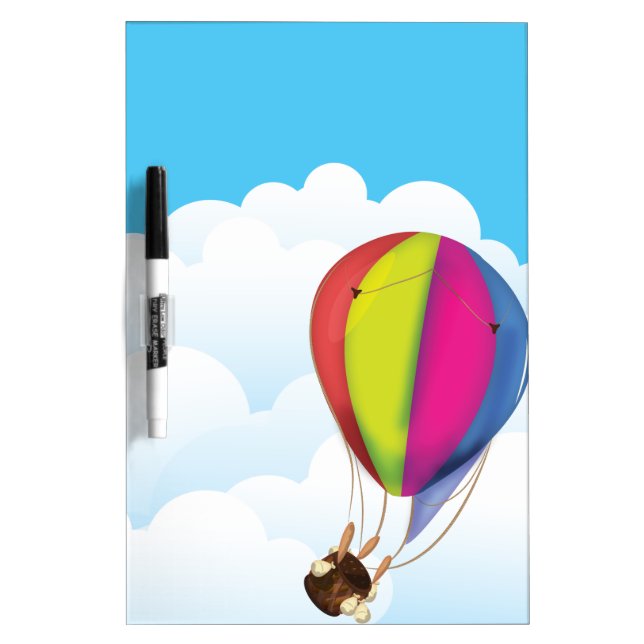Runaway Cartoon Balloon Dry Erase Board (Front)