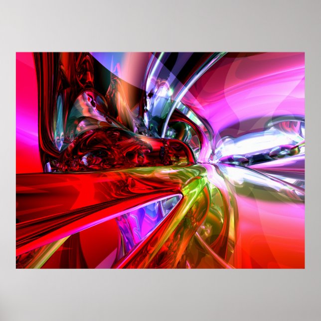 Runaway Color Abstract Poster (Front)