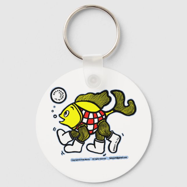 Runaway Fish Keychain (Front)