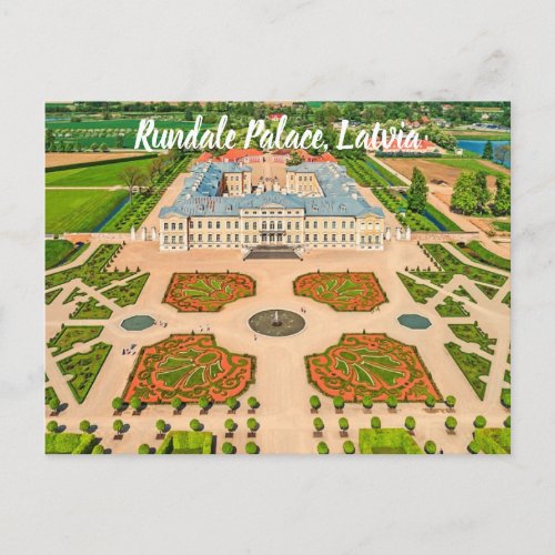 Rundāle Palace Latvia stylized Postcard