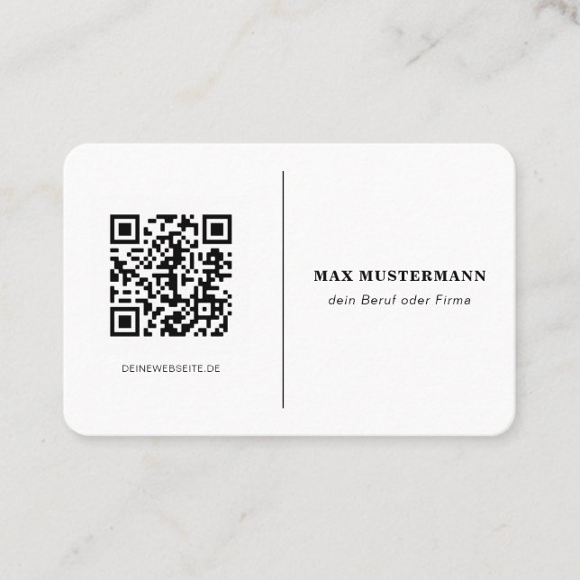 Runde QR Code Visitenkarte Online Gestalten Business Card (Front)