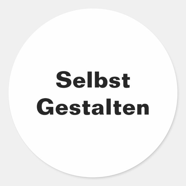 Runden Aufkleber Selbst Gestalten Classic Round Sticker (Front)