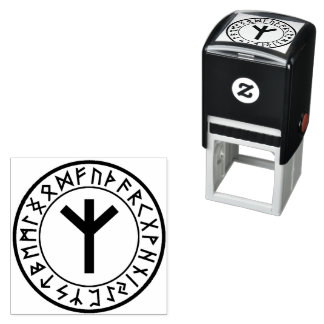 Rune Circle [15. Algiz] Self-Inking Stamp