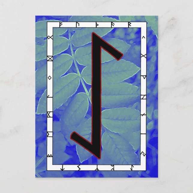 Rune Eihwaz – Centered Perseverance Postcard (Front)