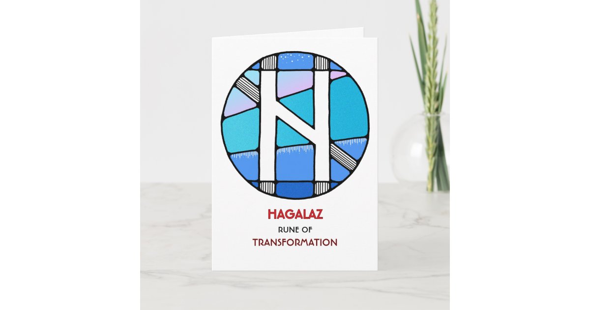 Rune Hagalaz – Transformation - Art Nouveau Card | Zazzle