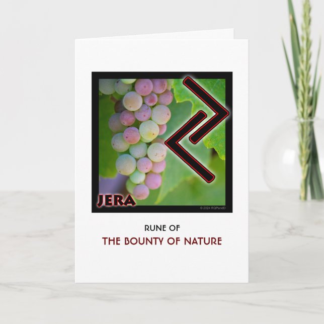 Rune Jera – Bounty of Nature - Grapes Card (Front)