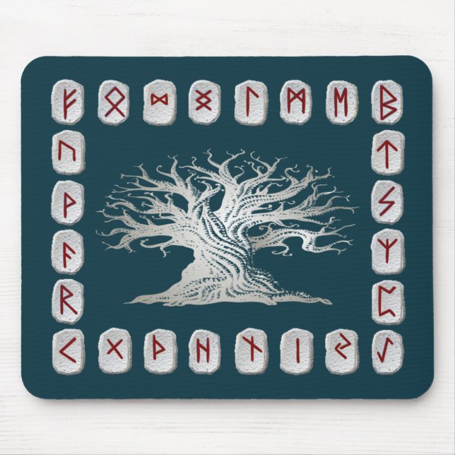 Rune Layout with World Tree Mouse Pad (Front)