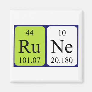 Rune periodic table name magnet