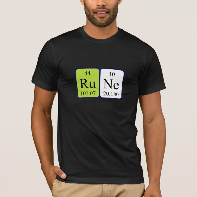 Rune periodic table name shirt (Front)