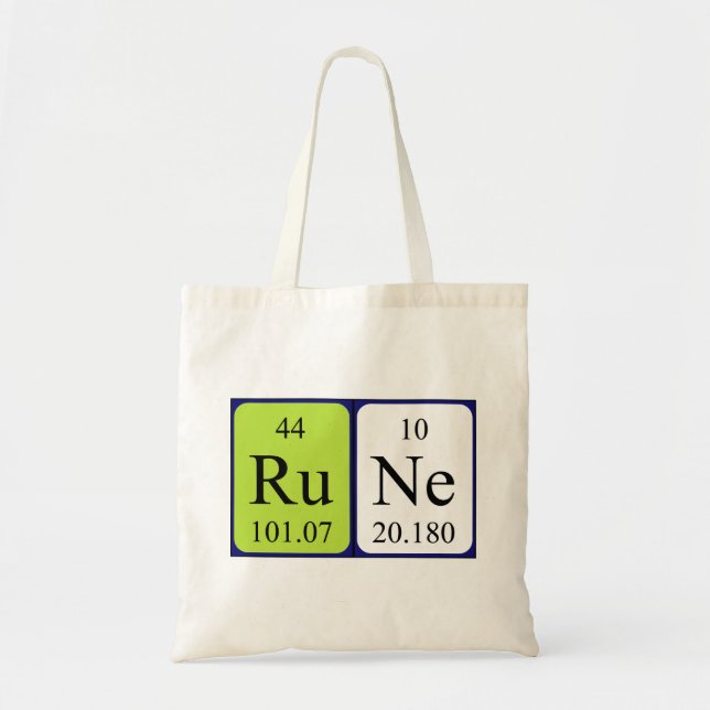 Rune periodic table name tote bag (Front)