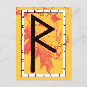 Rune Raidho – Balance Postcard