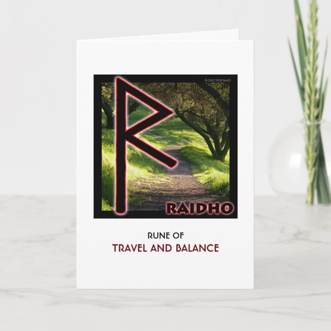 Rune Raidho – Travel & Balance Card (Front)