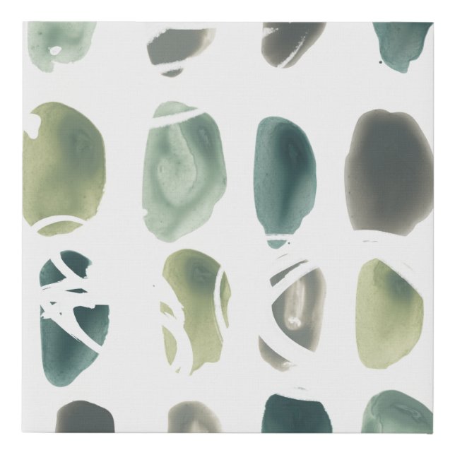 Rune Stone - Green Faux Canvas Print (Front)