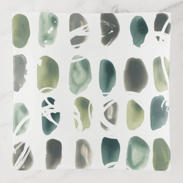 Rune Stone - Green Trinket Tray (Front)