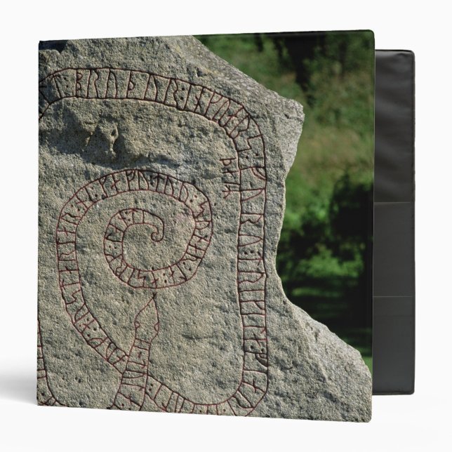 Rune stone outside Gripsholm Castle Binder (Front/Inside)