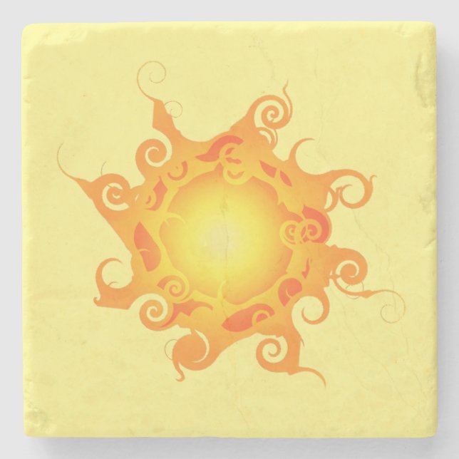 Rune Sun Stone Coaster (Front)