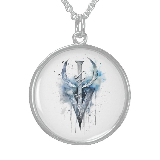 *~*RUNE VIKING Nordic Inspired Ancient AP87  Sterling Silver Necklace (Front)