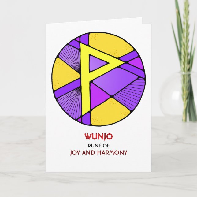 Rune Wunjo - Joy & Harmony - Art Nouveau Card (Front)