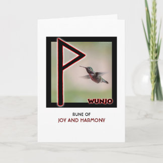 Rune Wunjo - Joy & Harmony - Hummingbird Card