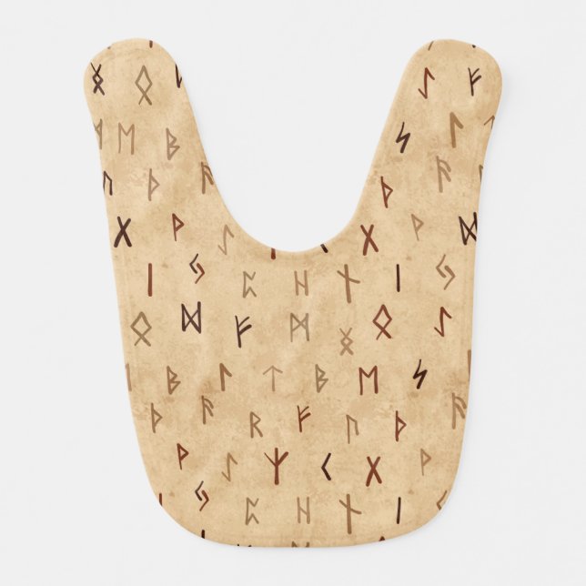 Runes Baby Bib (Front)