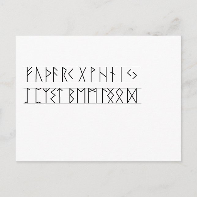 Runes Elder Futhark Postcard (Front)