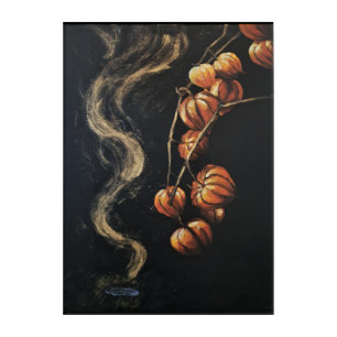 Runes Fehu Darkness Golden Aura Magical Mystery We Acrylic Print