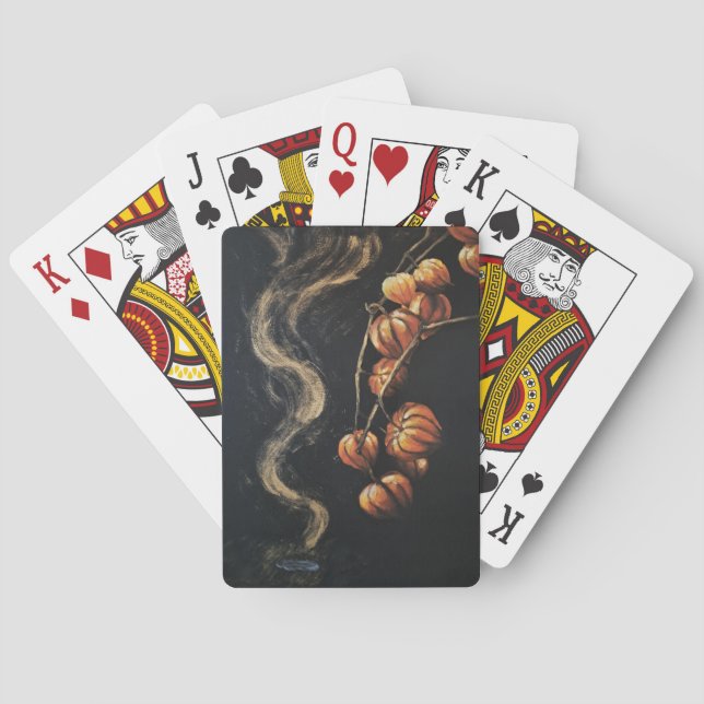 Runes Fehu Darkness Golden Aura Magical Mystery We Poker Cards (Back)