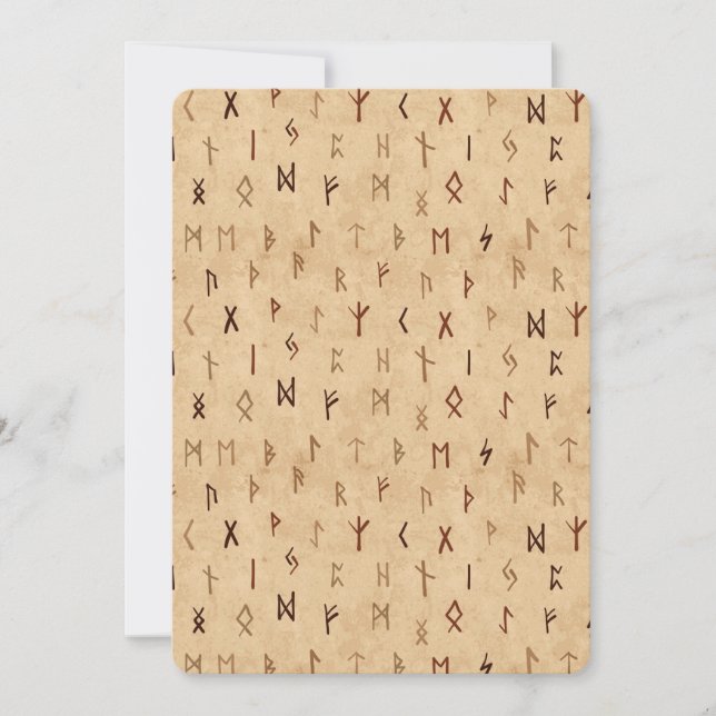 Runes Flat Greeting Card (Front)
