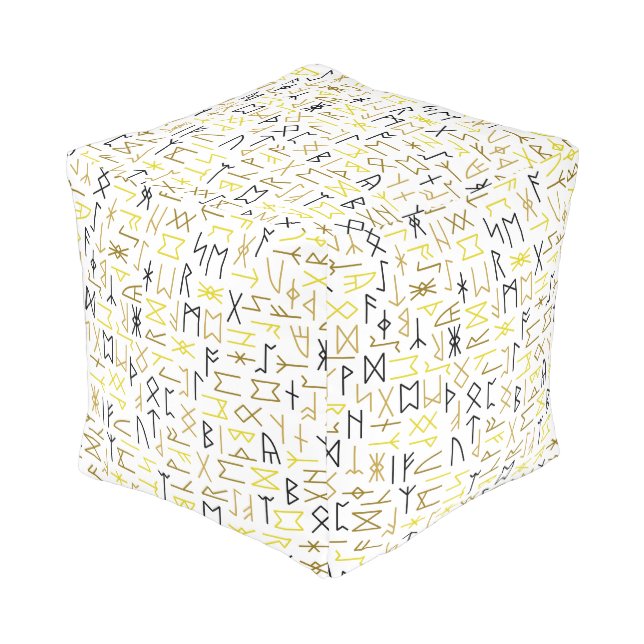 Runes Pouf (Angled Front)