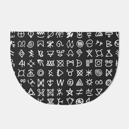 Runes symbols ancient seamless font doormat