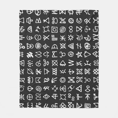 Runes symbols ancient seamless font fleece blanket