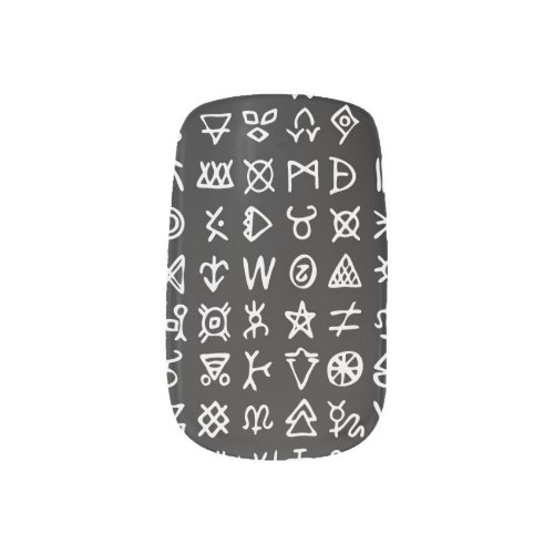 Runes symbols ancient seamless font minx nail art