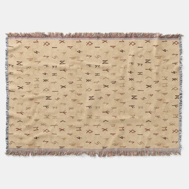 Runes Throw Throw Blanket (Front)