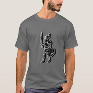 Runescape Black Knight Line Drawing T-Shirt