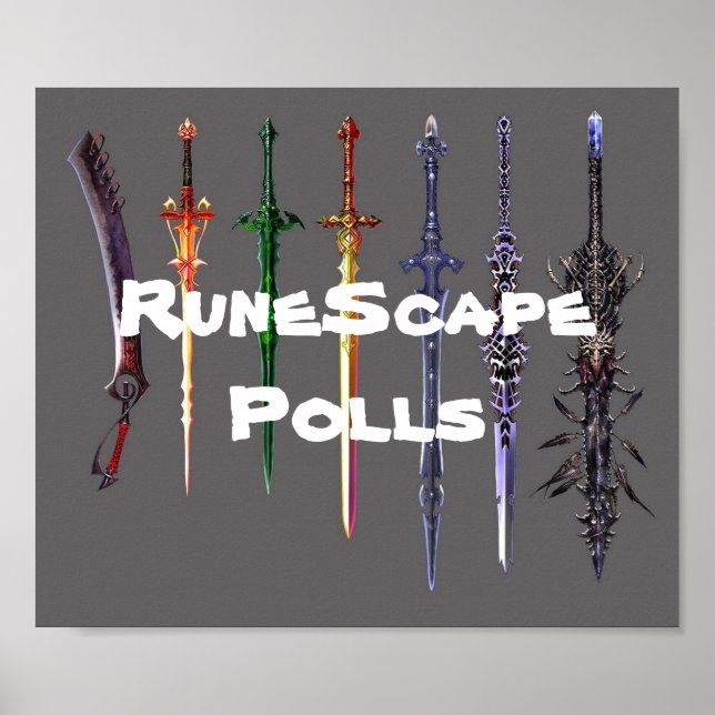 RuneScape Polls sword poster (Front)