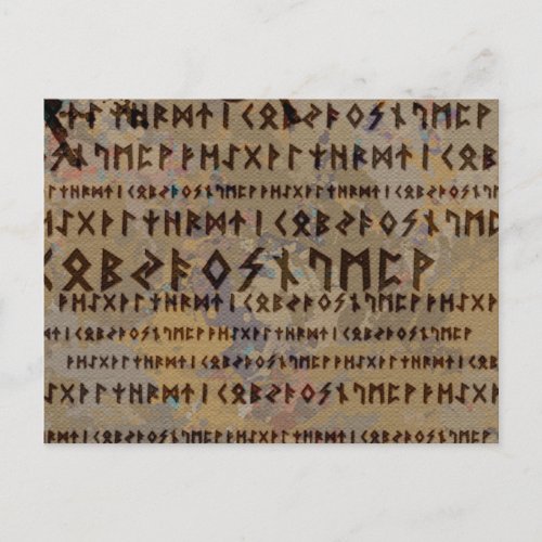Runic alphabet _Elder Futhark Postcard