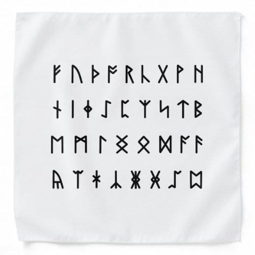 Runic Alphabet Futhorc Bandana
